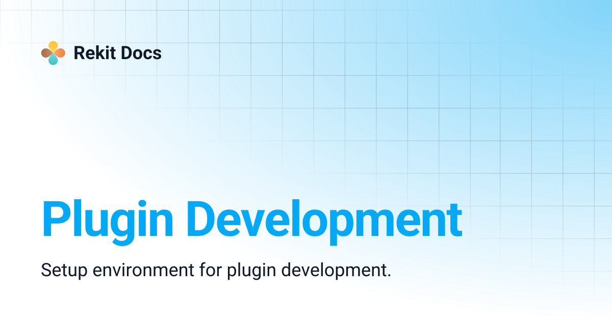 Plugin Development | Rekit Docs